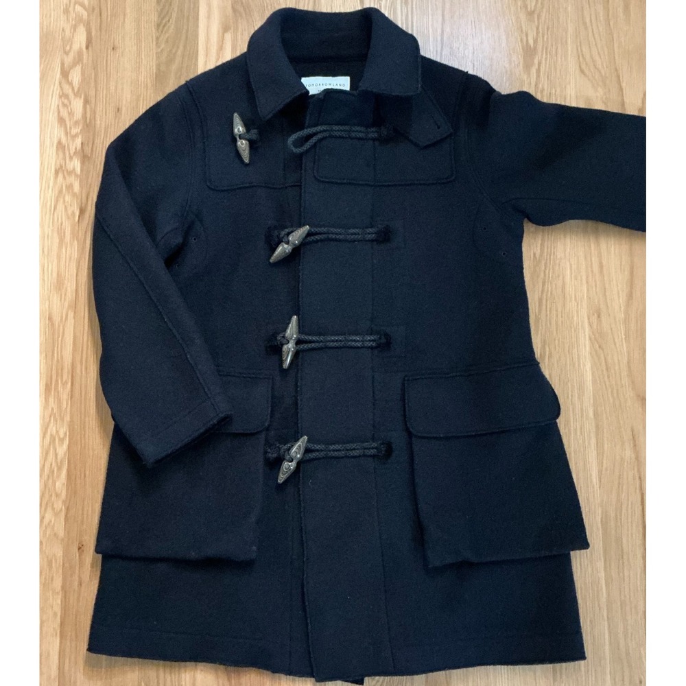 Tomorrowland Wool Duffle Coat Navy Blue Toggle Horn Button Jacket‎ Size XS